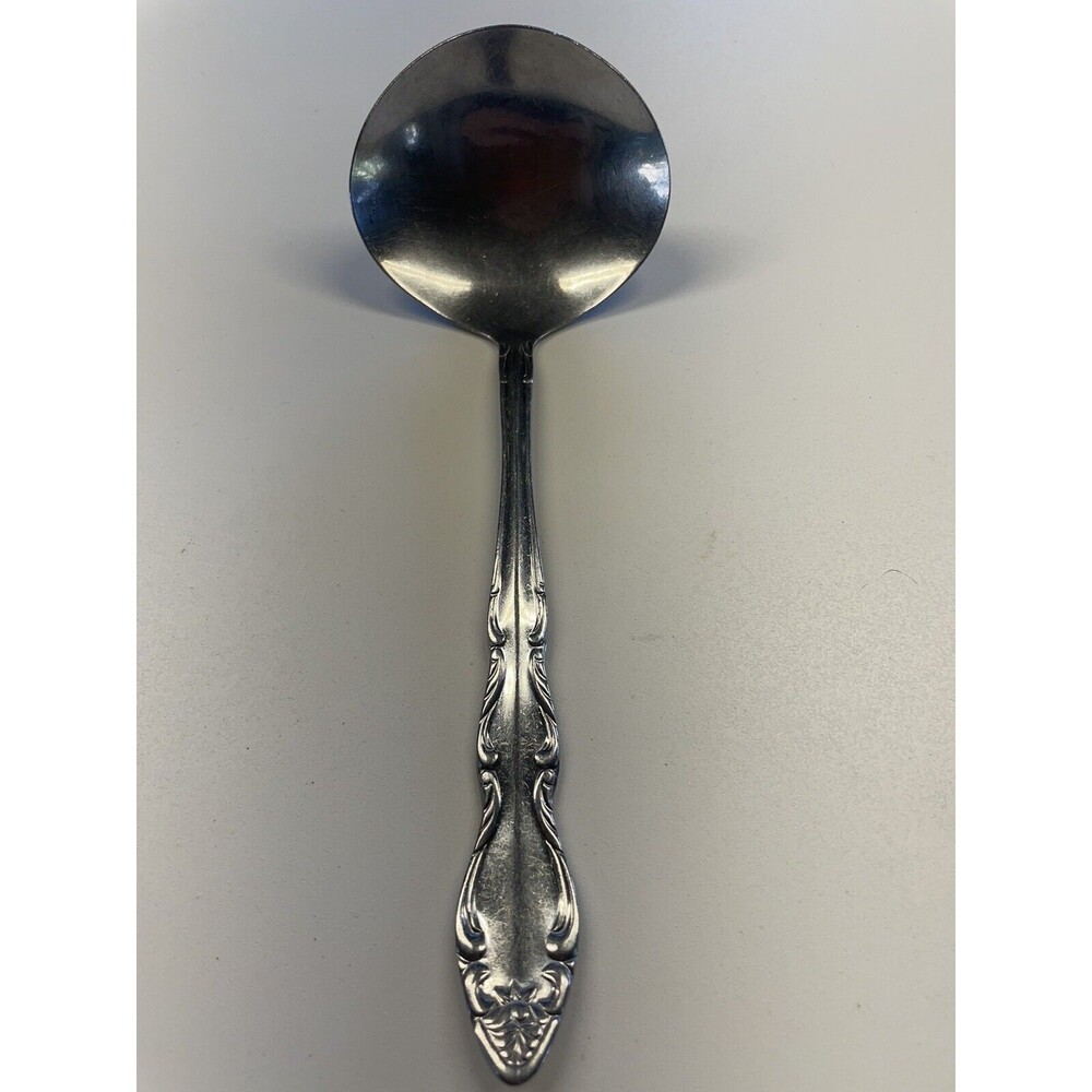 Vintage Oxford Hall Tally Ho Japan Stainless Flatware Solid Gravy Sauce Ladle